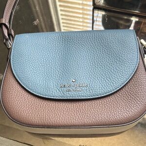 Kate Spade Teal and Chocolate Crossbody Bag